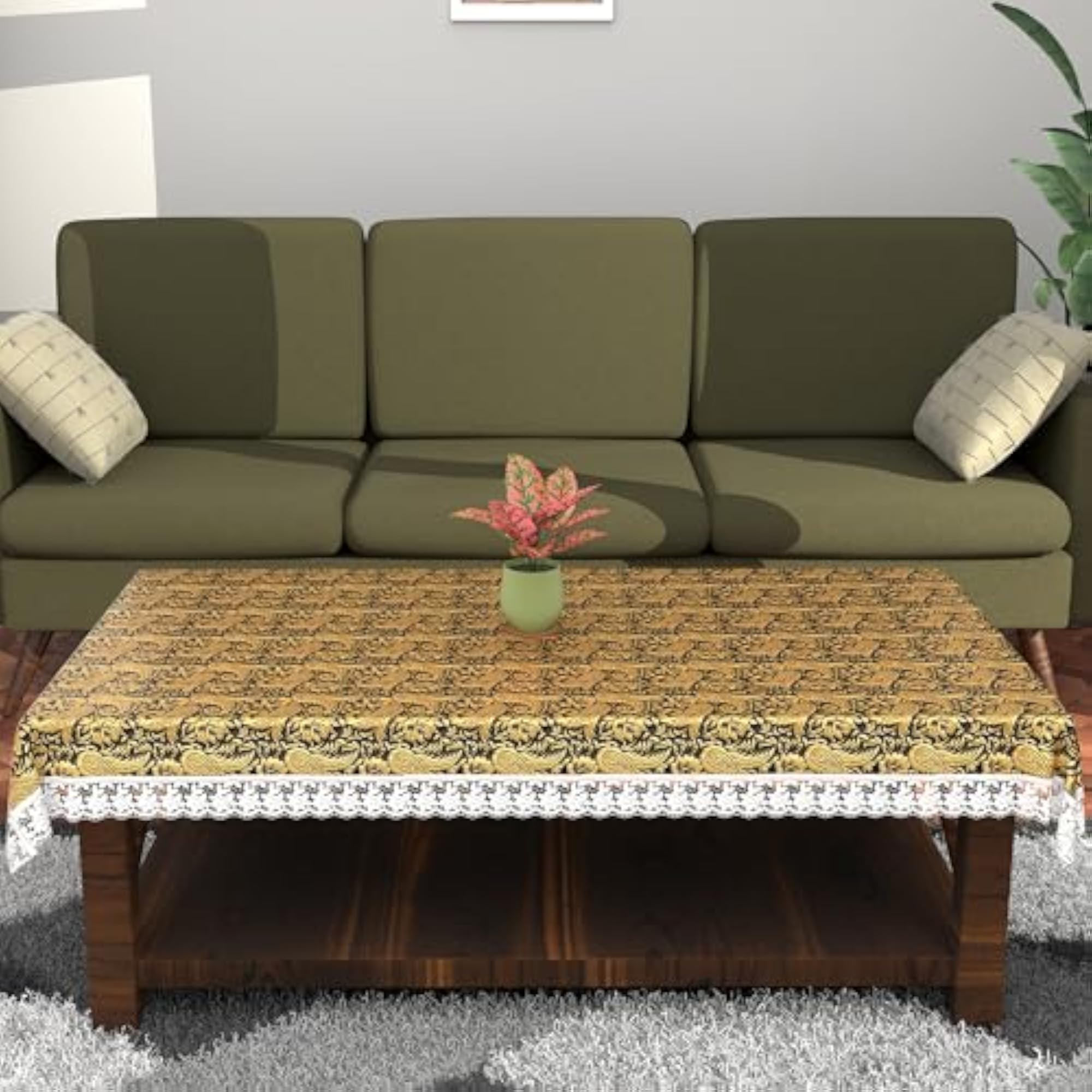 Waterproof 4 Seater Dining Table Cover, Durable & Wipeable